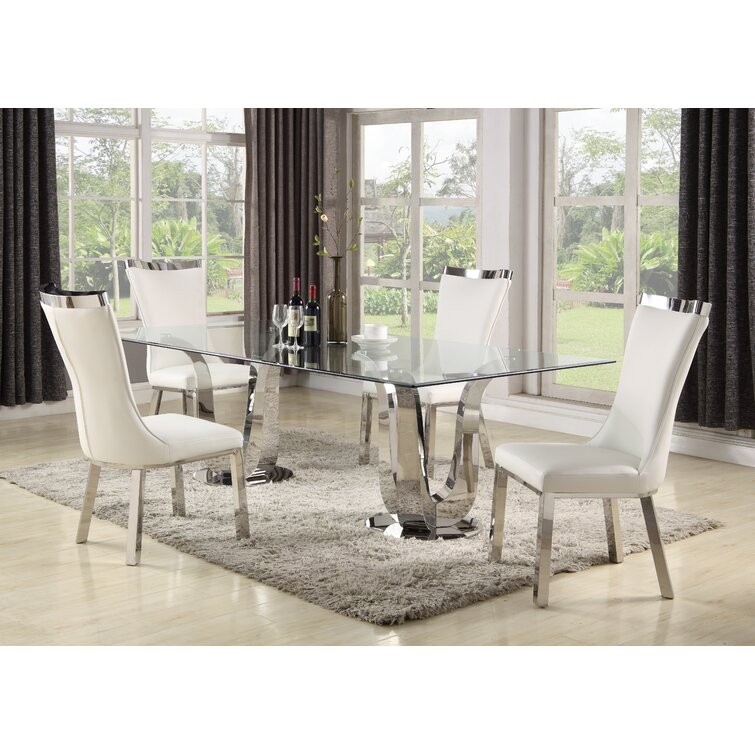 Round glass dining outlet table 8 seater